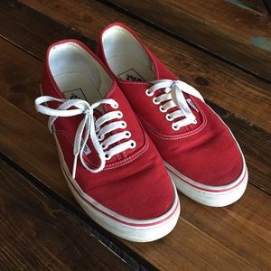 Vans Authentic Lo Top Red Sz. 9 *very clean*